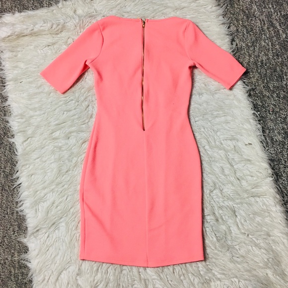 Charlotte Russe Mesh Bright Orange Dress Size Medium - Picture 5 of 9